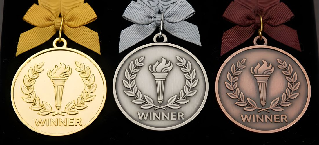 Medali Logam Emas Perak Perunggu Custom